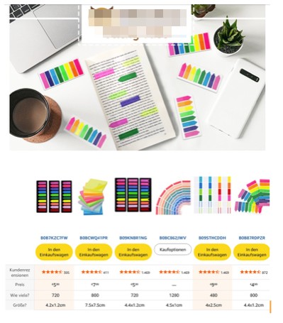 Amazon: weiteren Produkten desselben Verk&auml;ufers / derselben Marke