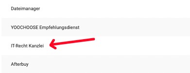 Einrichtung Schnittstelle - Gambio Shop - Auswahl IT-Recht Kanzlei im Gambio-Modulcenter